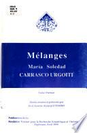 Mélanges Maria Soledad Carrasco Urgoiti
