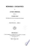 Mémoires couronnés et autres mémoires