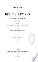 Mémoires du duc de Luynes sur la cour de Louis XV (1735-1758)