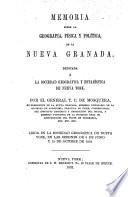 Memoiria sobre la geografía, fśica y política, de la Nueva Granada