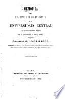 Memoria acerca del estado de la enseñanza en la Universidad Central y en los establecimientos de su distrito durante el curso ...