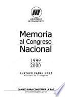 Memoria al Congreso Nacional
