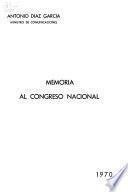 Memoria al Congreso Nacional