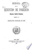 Memoria ... al Congreso ordinario ...