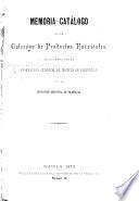 Memoria-catálogo de la coleccion de productos forestales