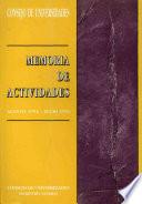 Memoria de actividades. Agosto 94 - julio 95