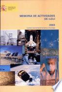 Memoria de Actividades de I+D+I 2003