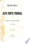 Memoria de la alta corte federal al Congreso de los Estados Unidos de Venezuela en...