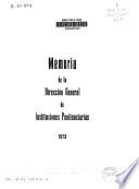 Memoria de la Dirección General de Instituciones Penitenciarias