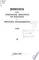 Memoria de la Fundación Instituto de Biología y Medicina Experimental