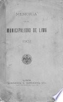 Memoria de la municipalidad de Lima