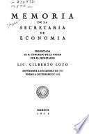 Memoria de la Secretaría de Economía