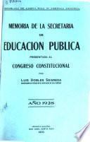 Memoria de la Secretaría de Educación Pública