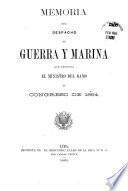 Memoria de la Secretaría de Estado y del Despacho de Guerra y Marina