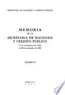 Memoria de la Secretaría de Hacienda y Crédito Público