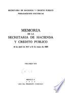 Memoria de la Secretaría de Hacienda y Crédito Público