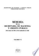 Memoria de la Secretaría de Hacienda y Crédito Público