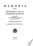 Memoria de la Secretaria de la economia nacional
