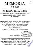 Memoria de los memoriales presentados al Rey Christianissimo por el señor Chicoyneau primer medico de su Magestad, traducidos del francés al español por ... Jayme Menòs, y de Llena ...