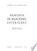 Memoria de relaciones exteriores