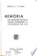 Memoria de relaciones exteriores