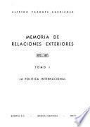 Memoria de relaciones exteriores