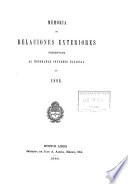 Memoria de relaciones exteriores y culto presentada al Honorable Congreso Nacional en ...