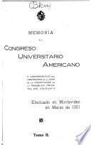 Memoria del Congreso Universitario Americano