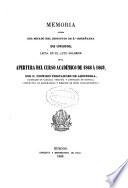 Memoria del estado del Instituto de Segunda Enseñanza de Burgos durante el curso escolar de...