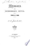 Memoria del gobierno civil de la provincia de la Habana, 30 de junio de 1900