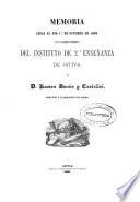 Memoria del Instituto de Segunda Enseñanza de Játiva