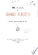 Memoria del Ministerio de Fomento