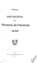 Memoria del Ministerio de Hacienda y Comercio