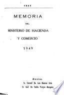 Memoria del Ministerio de Hacienda y Comercio