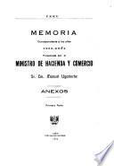 Memoria del Ministerio de Hacienda y Comercio