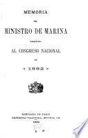 Memoria del Ministerio de Marina presentada al Congreso Nacional en ...