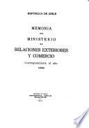 Memoria del Ministerio de Relaciones Exteriores
