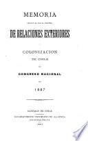 Memoria del Ministerio de Relaciones Exteriores