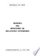 Memoria del Ministerio de Relaciones Exteriores