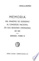 Memoria del Ministro de Gobierno al Congreso de ...