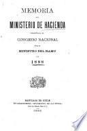 Memoria del Ministro de Hacienda presentada al Congreso nacional ...