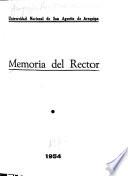 Memoria del rector