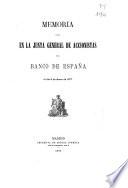 Memoria leida en la Junta General de Accionistas los días...