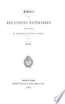 Memoria - Ministerio de Relaciones Exteriores y Culto
