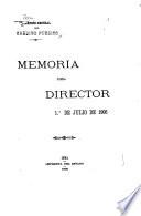 Memoria que presenta al Señor Ministro de Hacienda el Director General del Crédito Público