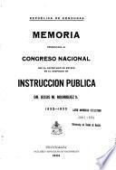 Memoria - Secretaría de Instrucción Pública