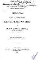 Memoria sobre la construcción de un ferro-carril de Puerto Berrío a Barbosa (Estado de Antioquia)