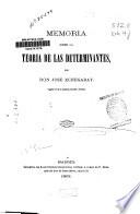 Memoria sobre la teoría de las determinantes
