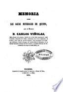 Memoria sobre las aguas minerales de Quinto