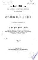 Memoria sobre las fuentes de conocimiento y método de enseñanza de la asignatura de ampliación del derecho civil y códigos españoles